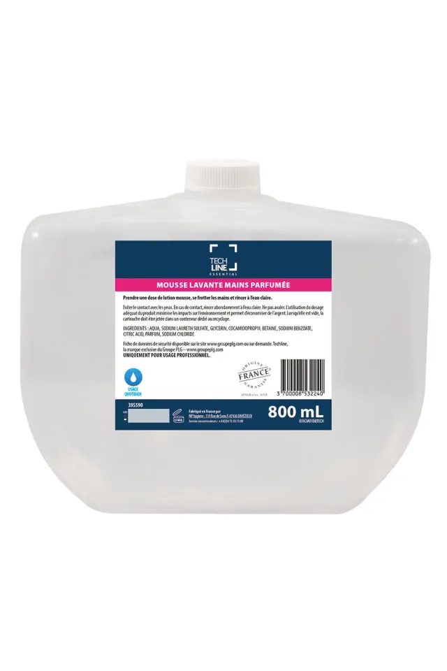 Blue by Bunzl Techline savon mousse parfumé 800ml x8