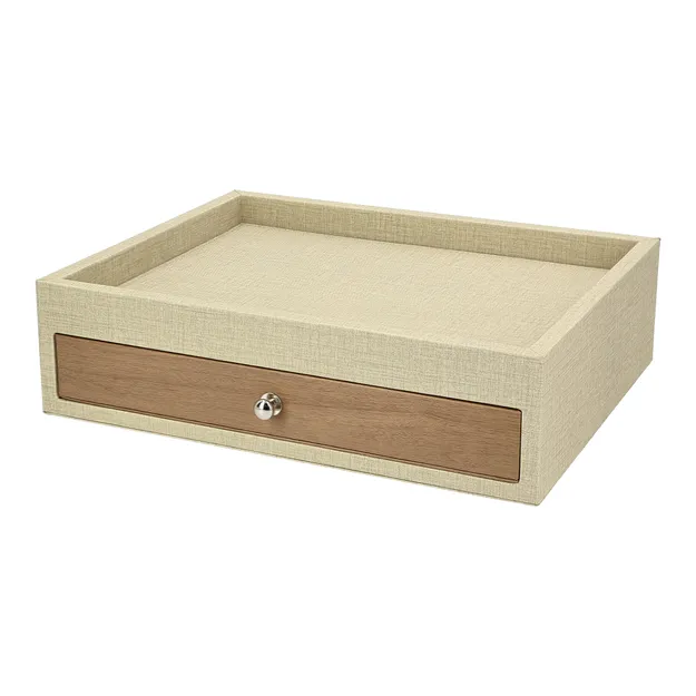 JVD Adesign Kaizen petit plateau tiroir beige bois