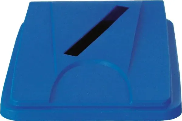 JVD Hygiène couvercle bleu tri papier 60/80L fente oblique