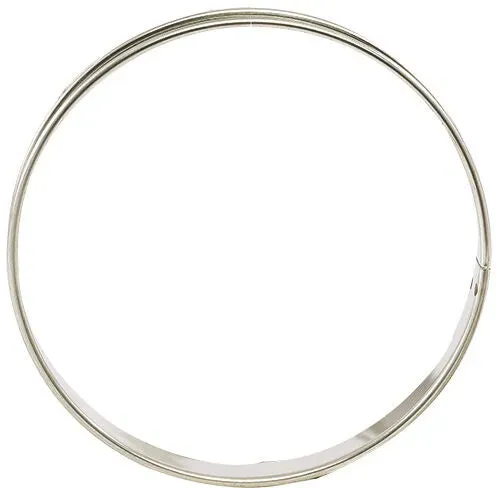 Blue by Bunzl cercles à tarte inox 2 bords roulés 10 cm x6