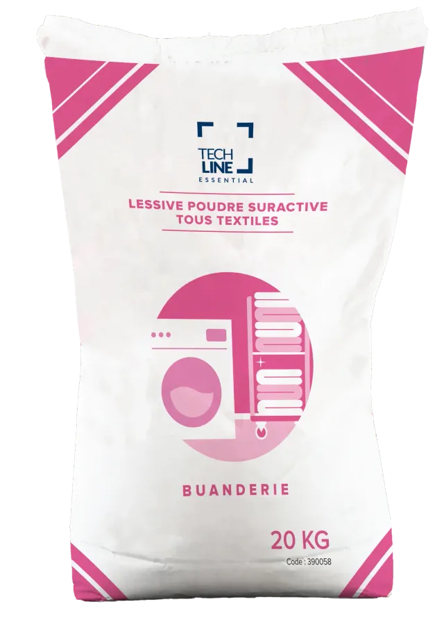 Blue by Bunzl Techline Lessive Poudre Suractive Tous Textiles 20 kg sans phosphate
