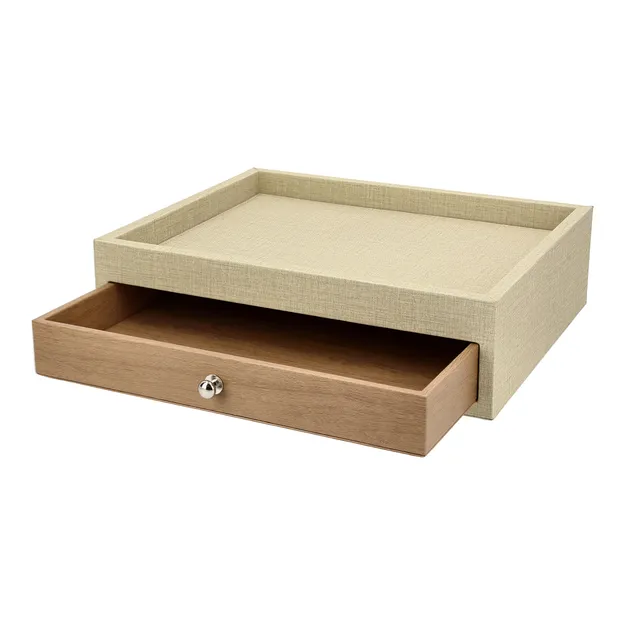 JVD Adesign Kaizen petit plateau tiroir beige bois