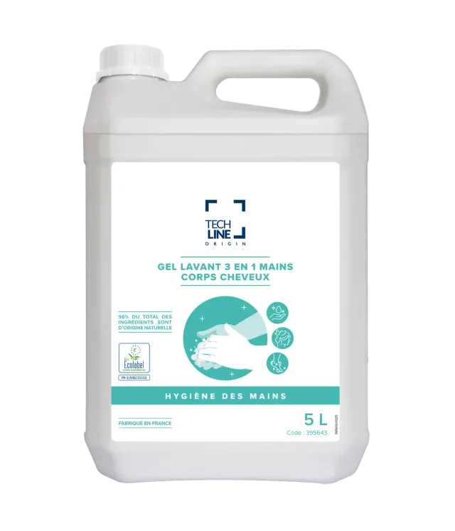 Blue by Bunzl Techline savon mains corps cheveux 5 L Ecolabel