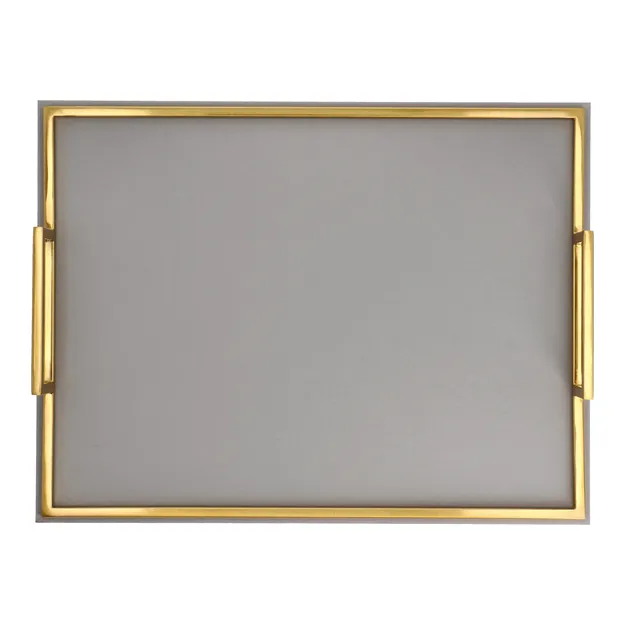 JVD Adesign Anglo plateau d'accueil cuir bronze