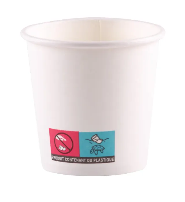 Blue by Bunzl gobelet carton 12 cl blanc x3000 chaud