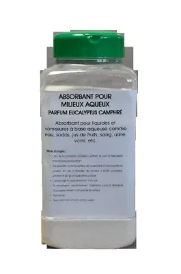 Blue by Bunzl absorbant milieux aqueux bouteille 1L gélifiant eucalyptus