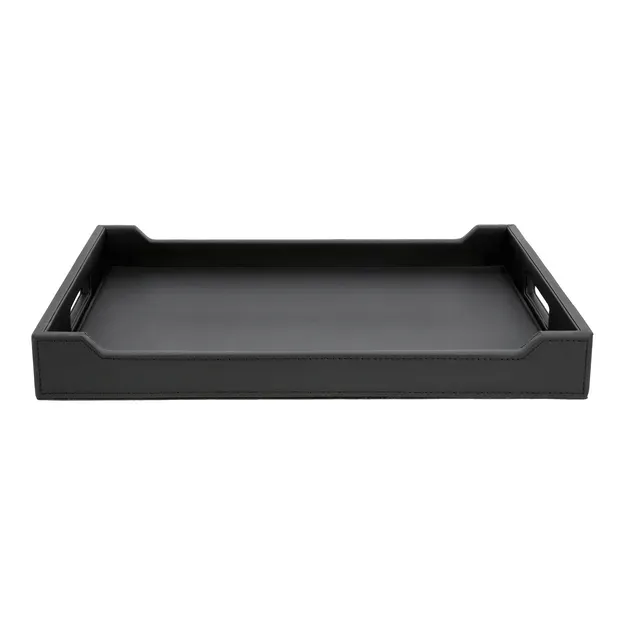 JVD Adesign Charme grand plateau noir cuir synthétique