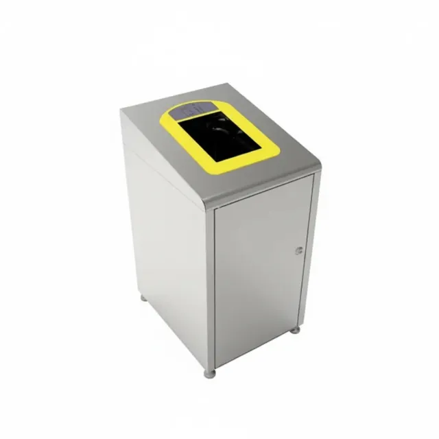 JVD Hygiène Borne Tri Sélectif Inox 60 L Verrouillable