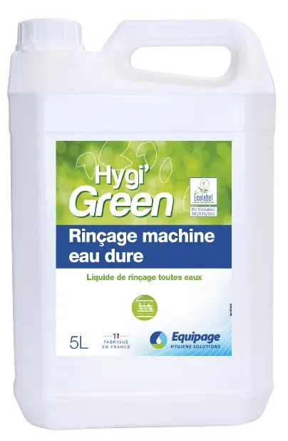 Alpes Detergents Hygi'Green liquide rinçage eaux dures Ecolabel