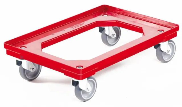 Blue by Bunzl chariot porte-bacs 600x400 mm roues caoutchouc