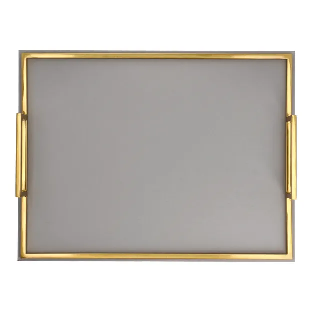 JVD Adesign Anglo plateau d'accueil cuir bronze