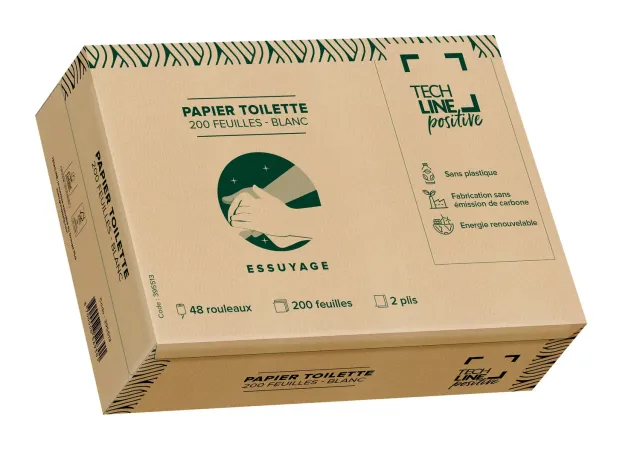 Blue by Bunzl Techline Positive papier toilette 200 feuilles x48