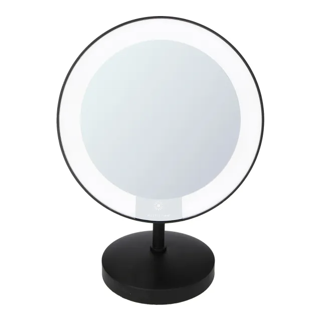 JVD Cosmos miroir sur pied noir mat LED 5X